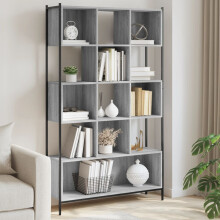 Berkfield Bookcase Grey Sonoma 102x28x172 cm Engineered Wood