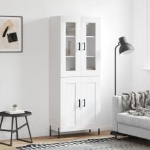Berkfield Highboard White 69.5x34x180 cm Engineered Wood