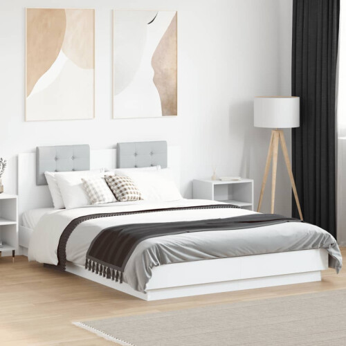 Berkfield Bed Frame without Mattress White 150x200 cm King Size