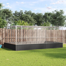 Berkfield Aviary with Extension Silver 518x307x212 cm Steel