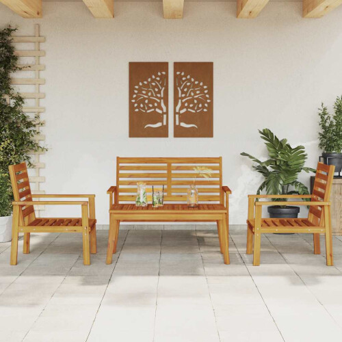 Berkfield 4 Piece Garden Lounge Set Solid Wood Acacia