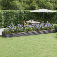 Berkfield Garden Raised Bed Galvanised Steel 523x140x36 cm Anthracite