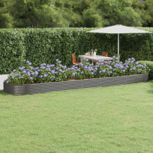 Berkfield Garden Raised Bed Galvanised Steel 600x140x36 cm Grey