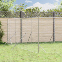 Berkfield Outdoor Dog Kennel Silver 6x14x2 m Galvanised Steel