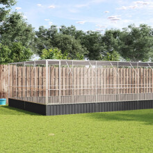 Berkfield Aviary with Extension Silver 832x414x212 cm Steel