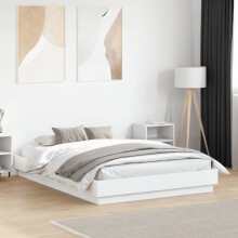 Berkfield Bed Frame without Mattress White 135x190 cm Double