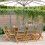 Berkfield Folding Garden Chairs 8 pcs Grey Poly Rattan and Solid Wood 1