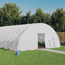 Berkfield Greenhouse with Steel Frame White 84 m 14x6x2.85 m