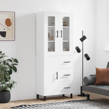 Berkfield Highboard White 69.5x34x180 cm Engineered Wood