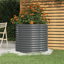 Berkfield Garden Planter Galvanised Steel 80x80x68 cm Anthracite