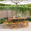 Berkfield Folding Garden Chairs 8 pcs Black Poly Rattan and Solid Wood 1
