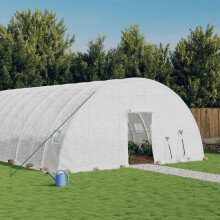 Berkfield Greenhouse with Steel Frame White 72 m 12x6x2.85 m
