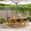 Berkfield Folding Garden Chairs 6 pcs Black Solid Wood Acacia 1