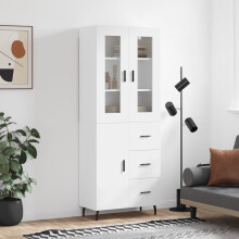 Berkfield Highboard White 69.5x34x180 cm Engineered Wood