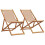 Berkfield Folding Beach Chairs 2 pcs Taupe Fabric and Solid Wood 1