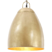 Berkfield Industrial Hanging Lamp 25 W Brass Round 32 cm E27