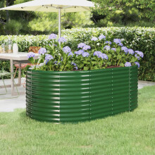 Berkfield Garden Raised Bed Galvanised Steel 175x100x68 cm Green