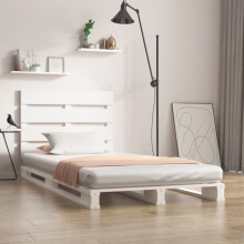 Berkfield Bed Frame without Mattress White 90x190 cm Single Solid Wood Pine Single