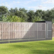 Berkfield Aviary with Extension Silver 1037x203x216 cm Steel