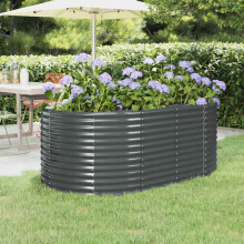 Berkfield Garden Raised Bed Galvanised Steel 175x100x68 cm Anthracite