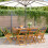 Berkfield Folding Garden Chairs 8 pcs Anthracite Fabric and Solid Wood 1