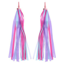 CreativeArrowy1Paire Rubans de guidon pour vélo enfant, poignées et pompons pour porte-bébé