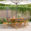 Berkfield Folding Garden Chairs 6 pcs Anthracite Fabric and Solid Wood 1