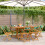 Berkfield Folding Garden Chairs 6 pcs Green Fabric and Solid Wood 1