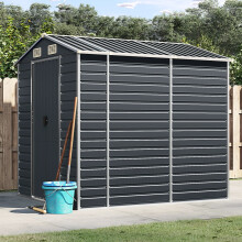 Berkfield Garden Shed Anthracite 191x215x198 cm Galvanised Steel
