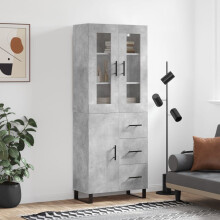 Berkfield Highboard Concrete Grey 69.5x34x180 cm Engineered Wood