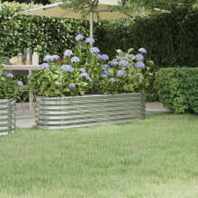Berkfield Garden Raised Bed Galvanised Steel 152x40x36 cm Silver