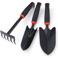 Ensemble d'outils de jardin : truelle, pelle à main, cultivateur (3 pièces)