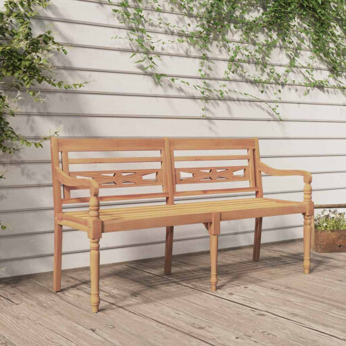 Berkfield Batavia Bench 150 cm Solid Wood Teak