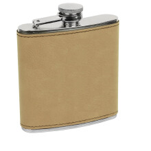 Erie216 6oz. läderinklädd rostfri stålkolv (FSK615)
