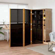 Berkfield 3-Panel Room Divider Black 210x180 cm