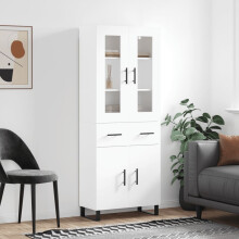 Berkfield Highboard White 69.5x34x180 cm Engineered Wood