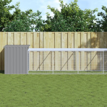 Berkfield Chicken Cage with Run Light Grey 110x1017x110 cm Galvanised Steel