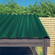 Berkfield Roof Panels 12 pcs Galvanised Steel Green 100x36 cm