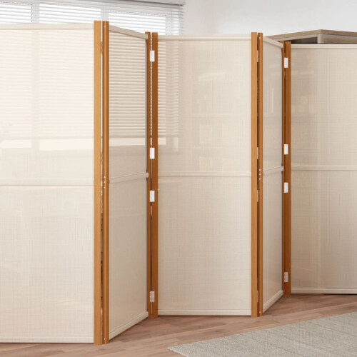 Berkfield 6-Panel Room Divider Cream White 420x180 cm
