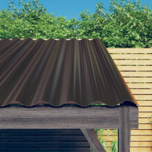 Berkfield Roof Panels 36 pcs Galvanised Steel Brown 80x36 cm