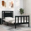 Berkfield Bed Frame without Mattress Black Small Single Solid Wood Pine 1