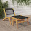 Berkfield Garden Chair with Footrest Solid Wood Teak and Polyester 1