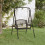 Berkfield Swing Bench 124 cm Black Steel 1