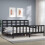 Berkfield Bed Frame without Mattress Black 200x200 cm Solid Wood Pine 1