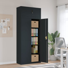 Berkfield File Cabinet Anthracite 90x40x220 cm Steel