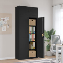 Berkfield File Cabinet Black 90x40x220 cm Steel