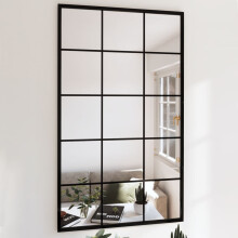 Berkfield Wall Mirrors 2 pcs Black 100x60 cm Metal