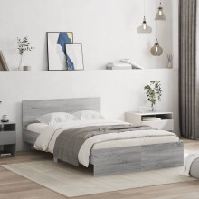 Berkfield Bed Frame without Mattress Grey Sonoma 120x190 cm Small Double