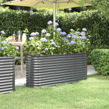 Berkfield Garden Raised Bed Galvanised Steel 152x40x68 cm Anthracite