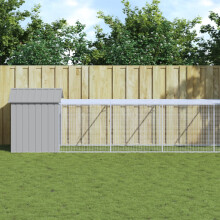 Berkfield Chicken Cage with Run Light Grey 117x1017x123 cm Galvanised Steel